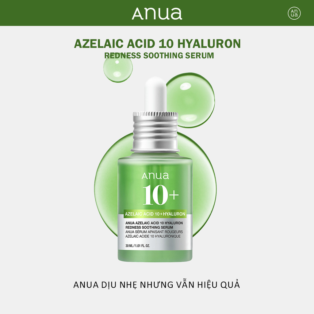 Anua Serum Azelaic Acid 10% Cho Da Nhạy Cảm 30ml - Hỗ Trợ Giảm Đỏ & Cấp Ẩm