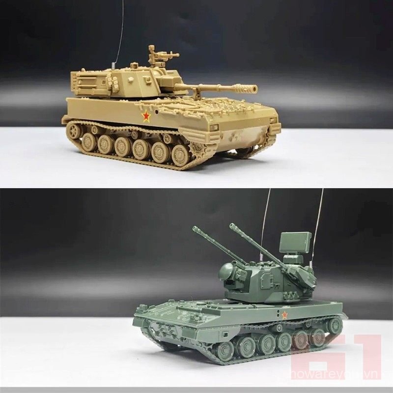 4D Lắp Ráp 1 / 72 Model PLZ07 Grenade Cannon PGZ09 Tự Nghệ Thuật Quân Sự Nhựa Đồ Chơi Xe Đạp Không K