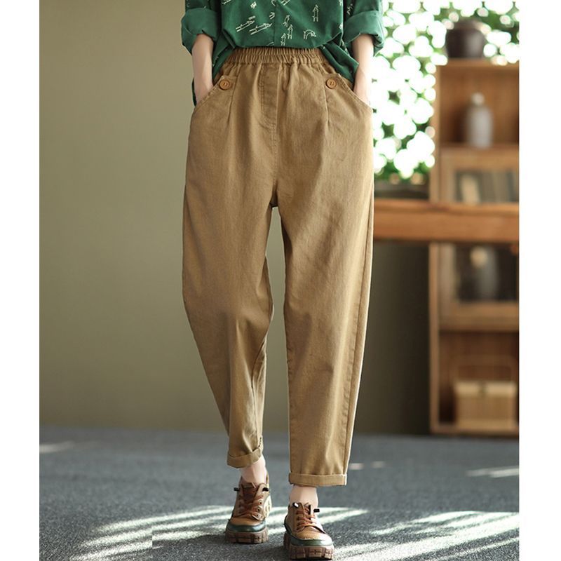 Quần Nữ Xuân Thu Retro Made from Cotton - DKZ1.20