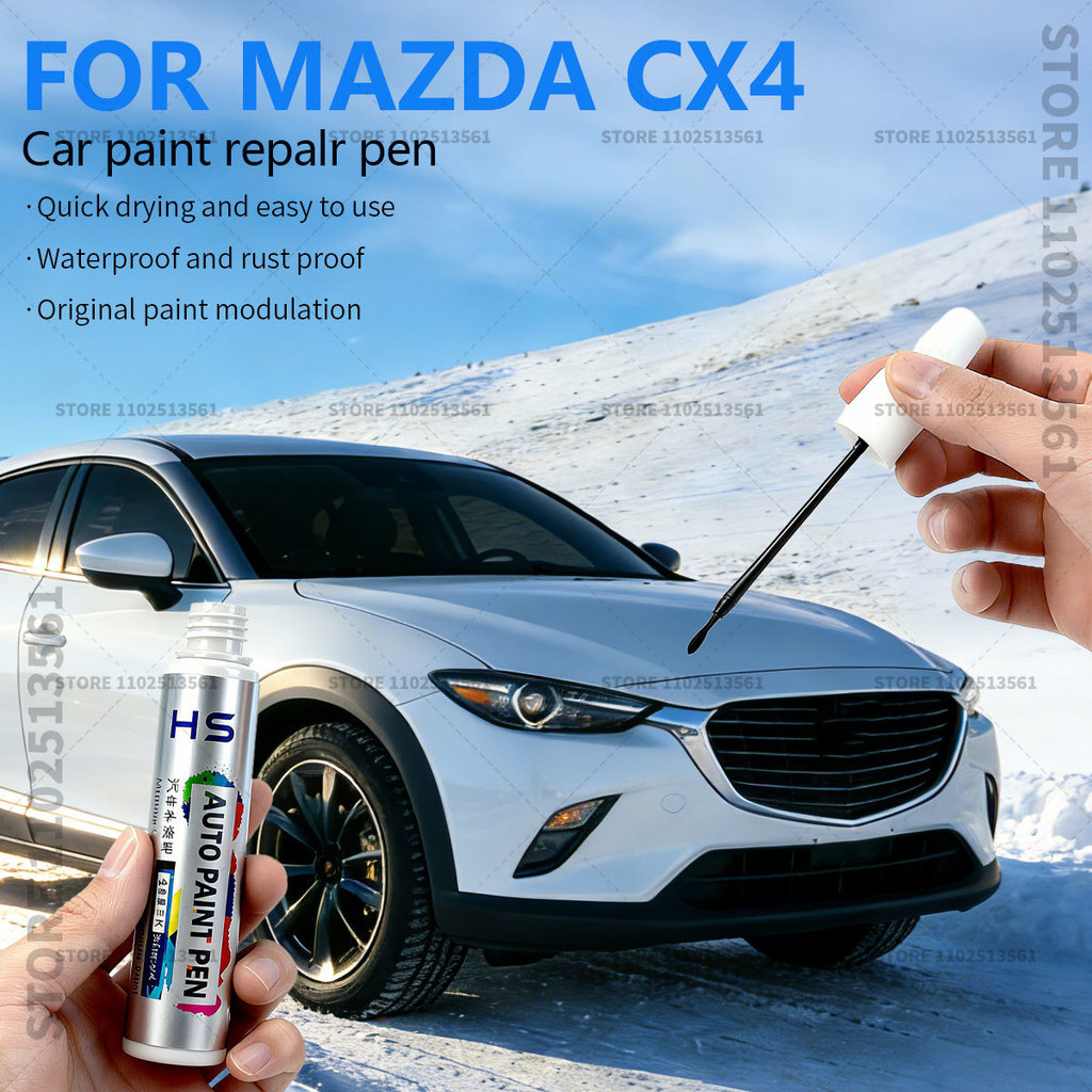 Dành Cho Xe Mazda CX4 Sơn Sửa Chữa Bút Touch Up Scratch Remover DIY Phụ Kiện Xe Hơi Trắng 34K Xanh 4