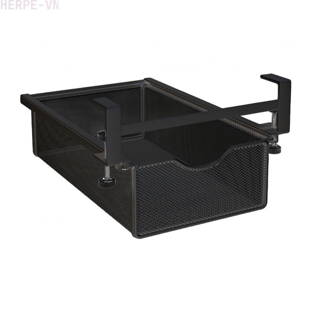 [HERPEVN]Under Table Storage Pull-out Basket Tool-free Installation Slide-in Drawers[Ready stock]