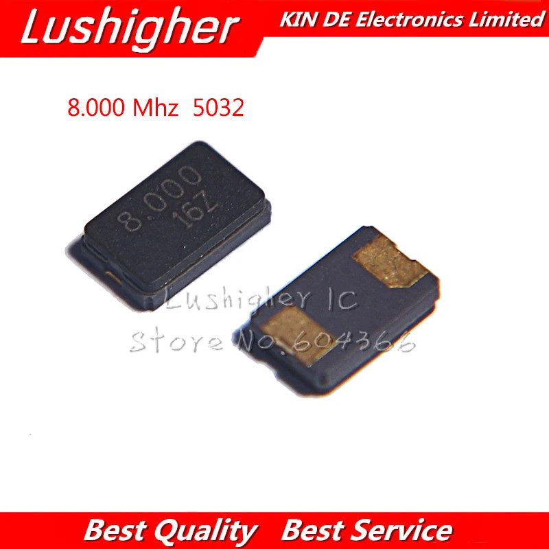 10 chiếc 8MHZ 10MHZ 11.0592MHZ 12MHZ 13.56MHZ 16000MHZ 20MHZ 24MHZ 8,00MHZ 16 MHz 2Pin 5032 Smd Thạc