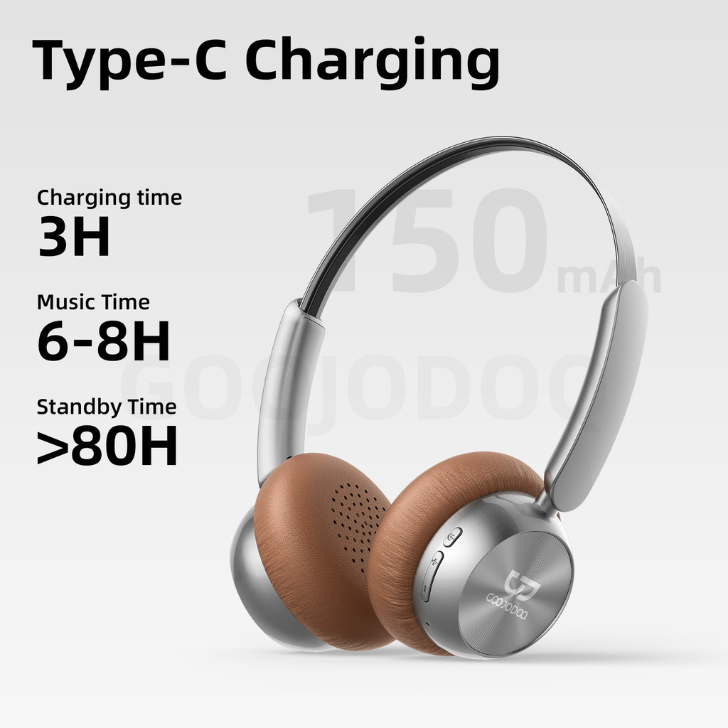 Tai nghe Bluetooth không dây Goojodoq có thiết kế headband điều chỉnh được và chụp tai thoáng khí | BigBuy360 - bigbuy360.vn