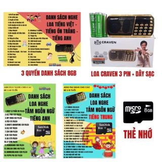 Tặng Stiker Loa Craven nghe nhạc Đài Craven Tắm Ngôn Ngữ Tiếng Anh  usb, thẻ nhớ, FM CRAVEN CR-853 3 pin siêu trâu