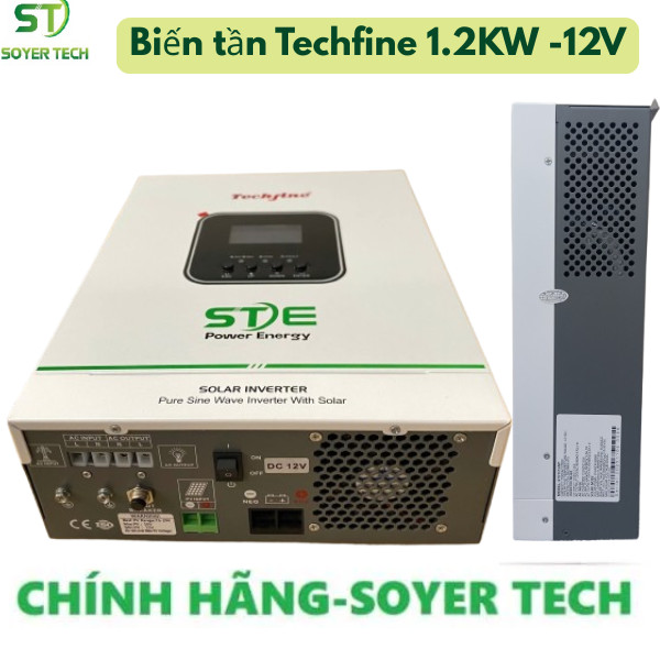Biến tần năng lương Techfine 1.2KW -12V STE Off Grid Solar Inverter Solar -MODEL STE1512AP-Sóng sin 