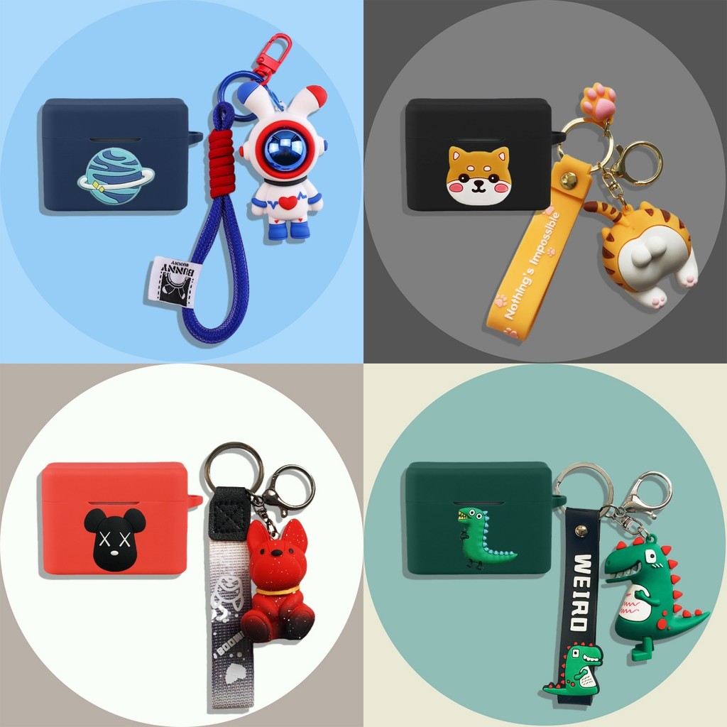 for MOONDROP GOLDEN AGES 1979 Case Silicone Soft Case Cartoon Shiba Inu Dinosaur Cute Astronaut Keyc