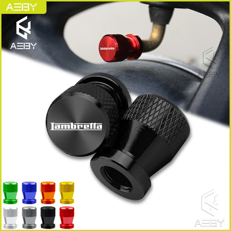 2 Chiếc Xe Máy Hợp Kim Nhôm Lốp Bánh Xe Trang Trí Phần Van Thân Mũ Dành Cho Lambretta G350 X300 G 35