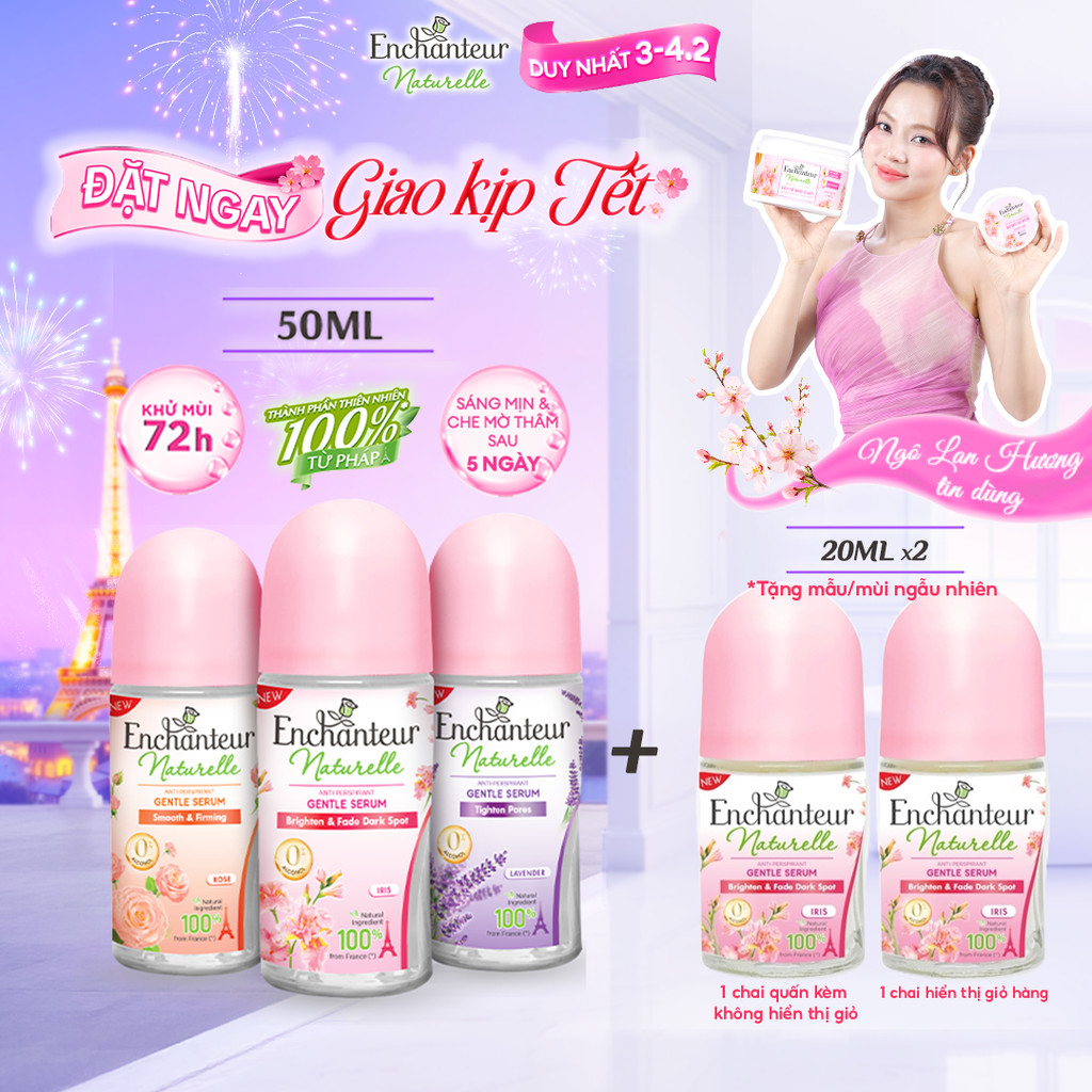 [MỚI] Lăn khử mùi tinh chất Serum Làm Sáng Da và Che Mờ Thâm sau 5 ngày - 100% thiên nhiên dịu nhẹ E