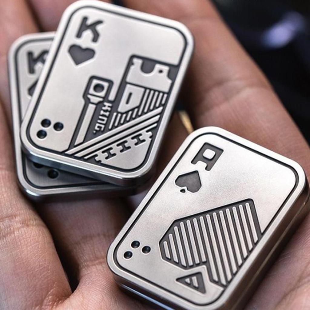 EDC Đẩy Trượt Kim Loại Fidget Từ Tính Chống Căng Thẳng EDC Top Quay Poker Đồ Chơi Người Lớn decfeyet