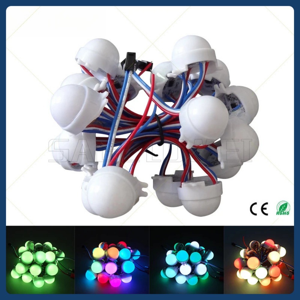 30mm RGB Địa Chỉ WS2811 LED Pixel Module Kỹ Thuật Số 5050 SMD 3 Đèn LED DC12V Chống Nước IP67 Cho DI