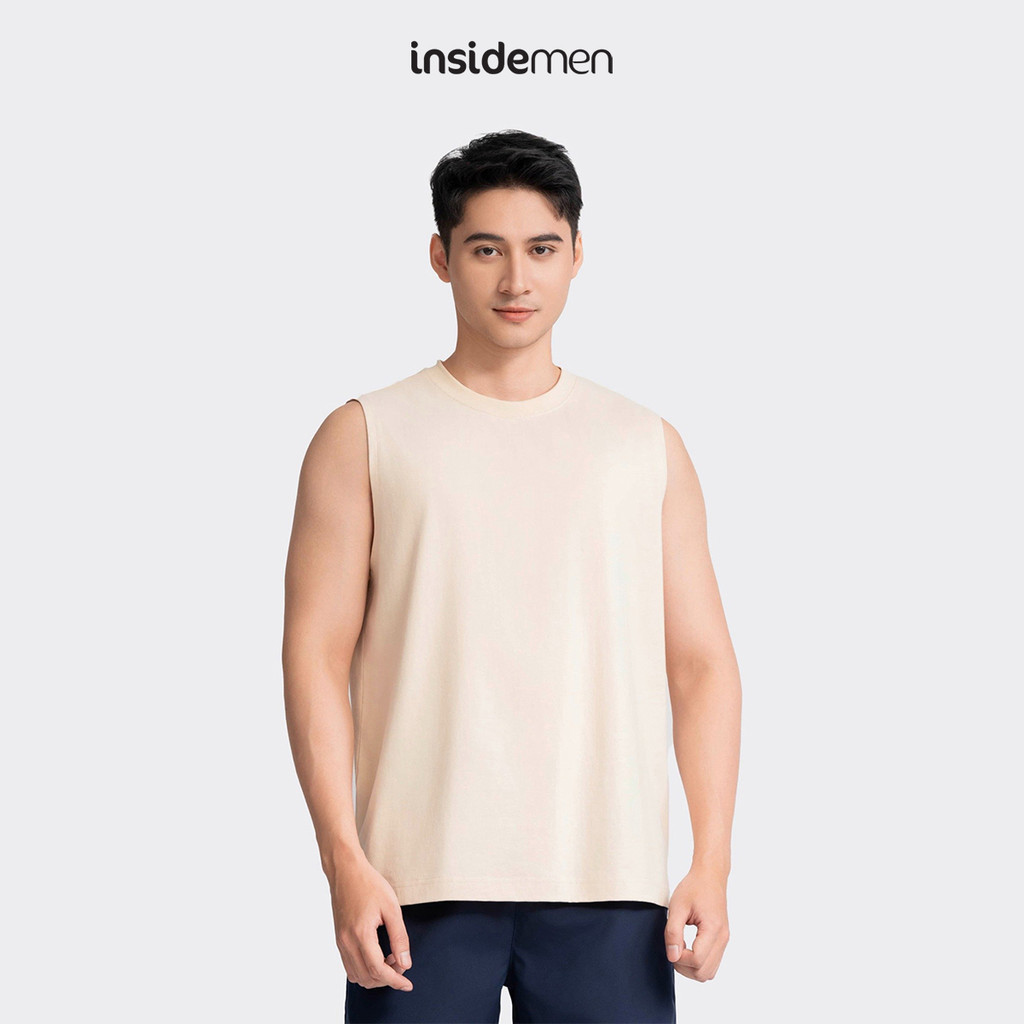 Áo Ba Lỗ Nam INSIDEMEN Tanktop Cotton Form Rộng  ITL013AZ