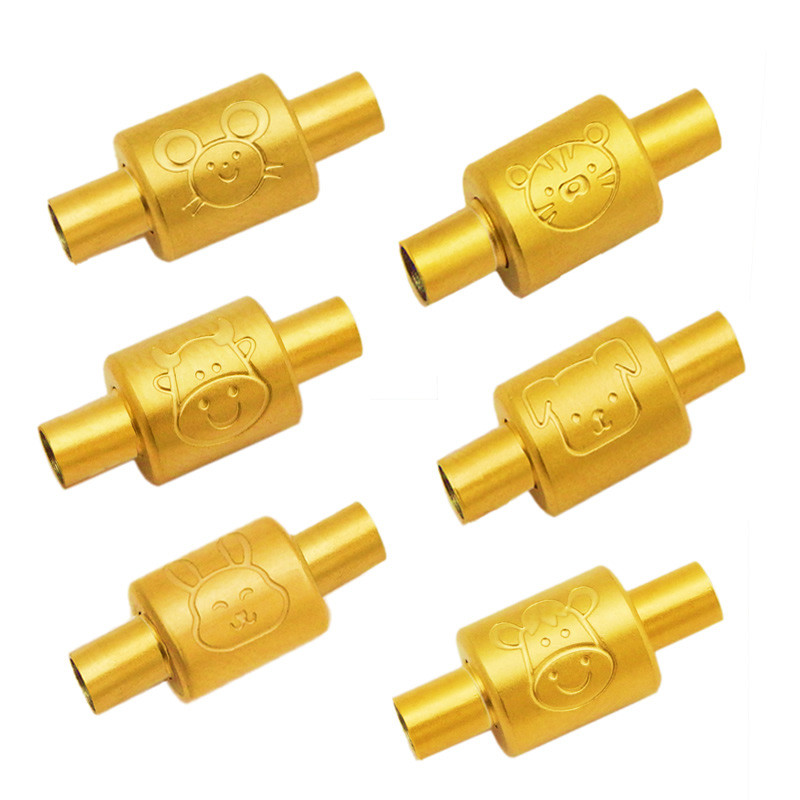 Spot Goods#12Zodiac charm bead for good fortune, woven bracelet clasp for the year of one's zodiac s