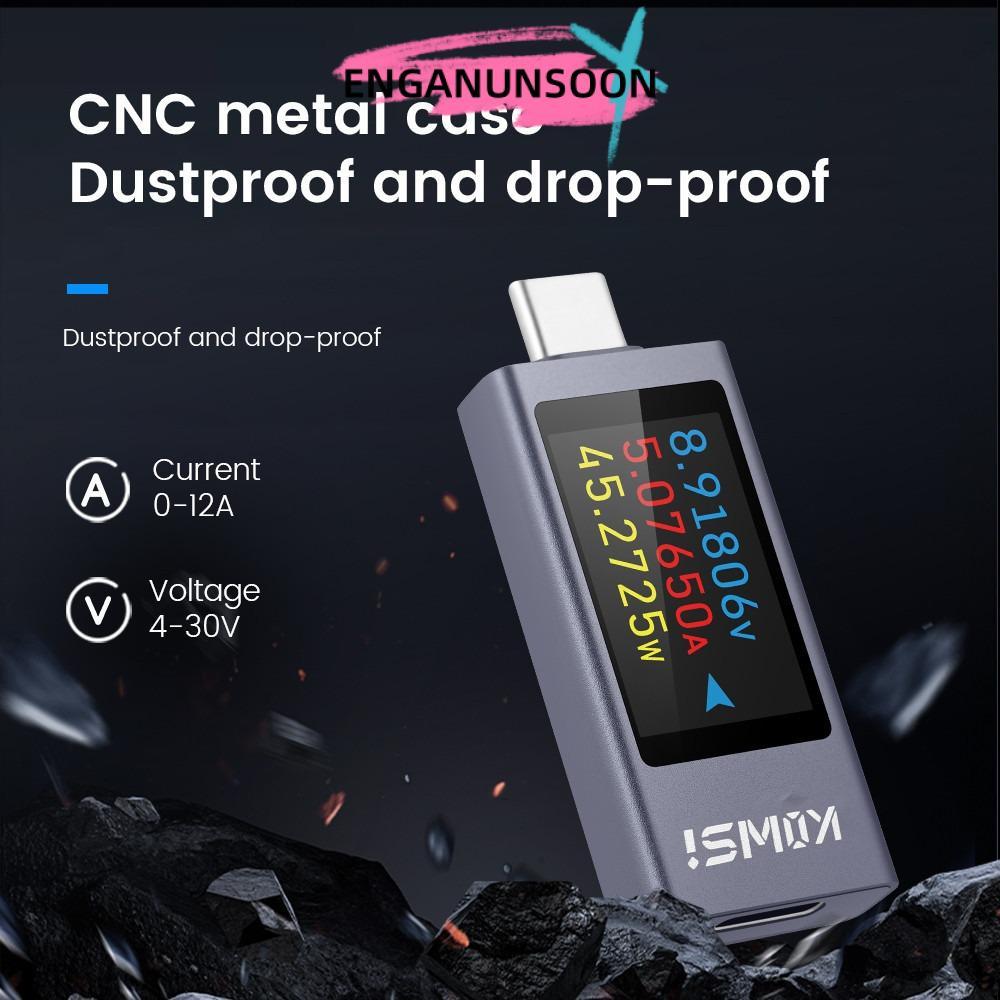 Màn hình điện áp và điện áp ENGANUNSOON, Máy kiểm tra đồng hồ đo công suất PD Type-C, KWS-2303C DC 4