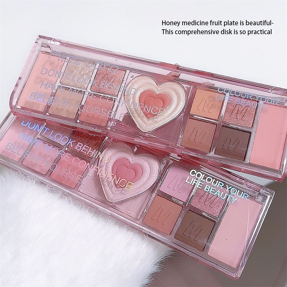 KK Beauty Eyeshadow Palette Highlight Silkworm Blush màu Pop Chống thấm mồ hôi Trang điểm mắt WABN