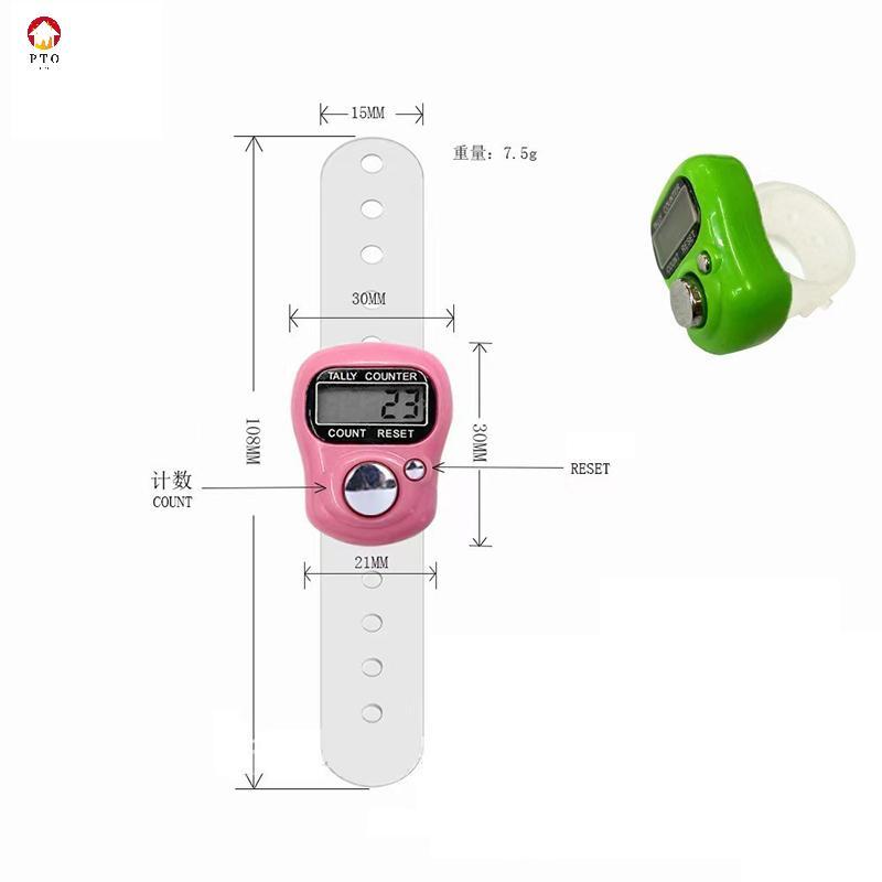 [pto] Vòng đếm ngón tay LED Điện tử cầm tay Tally Counter Clier Counter Ring [TH]