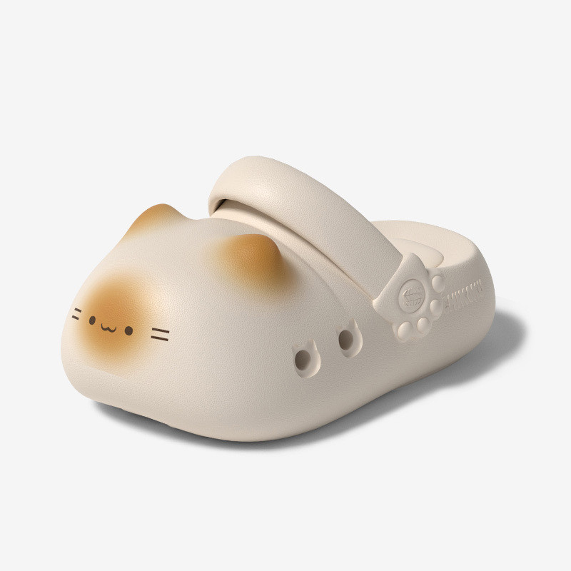 AYUER Chikoku Authentic Mới Dễ Thương Móng Vuốt Mèo Nữ Dày Ngoài Trời Chống Trơn Trượt Xăng đan Eva