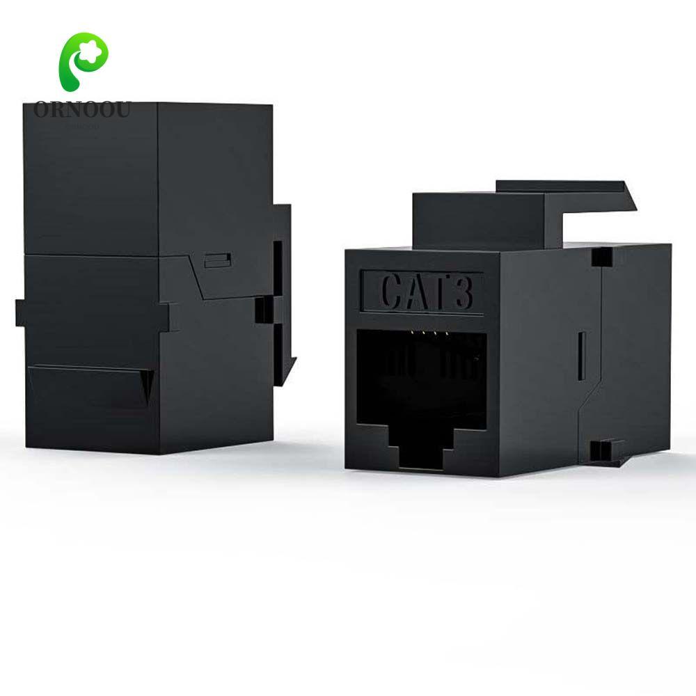Đầu nối ORNOOU RJ11 Đầu nối cáp đầu thẳng kép Đầu nối phích cắm Ethernet Sockt RJ11 Kết nối mạng RJ1