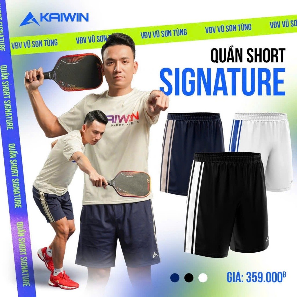 Quần Shorts Thể Thao KAIWIN SIGNATURE Siêu Nhẹ, Quần Shorts Chính Hãng Kaiwin Cao Cấp