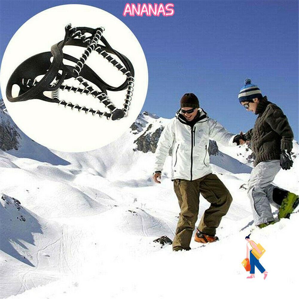 ANANAS Ice Snow Chống Trơn Trượt Leo Tuyết Giày Gai Giày Bao Tay Cầm Lực Kéo Cleat