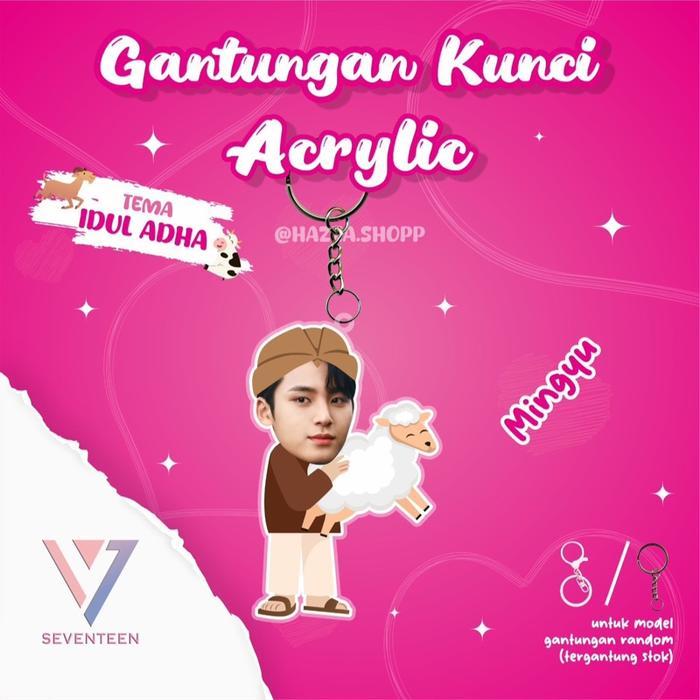 Gantunga Kunci/keychain Acrylic tema Seventeen - Mingyu Eid Adha
