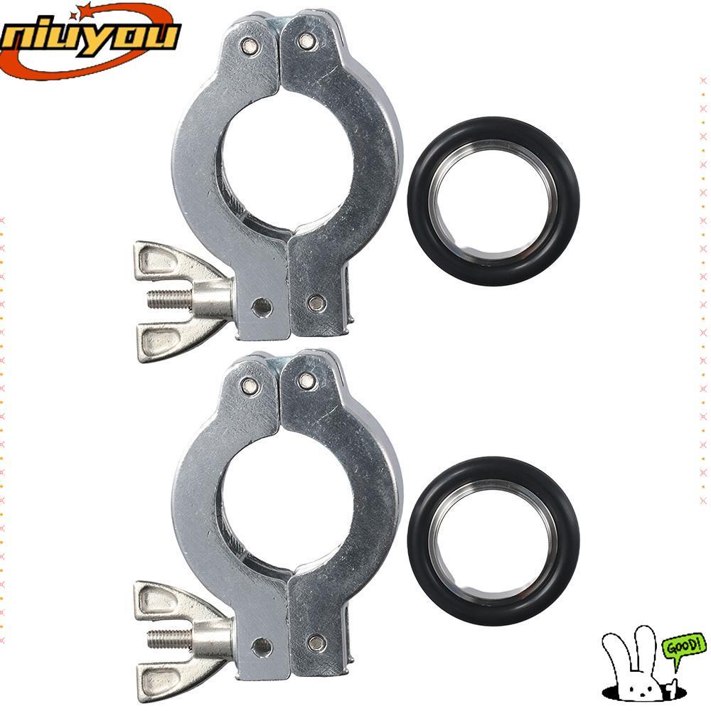 Kẹp nhôm NIUYOU KF25, Vòng định tâm loại chữ O màu đen bạc, Cao su di động KF25 Nhôm kẹp nhanh Công 