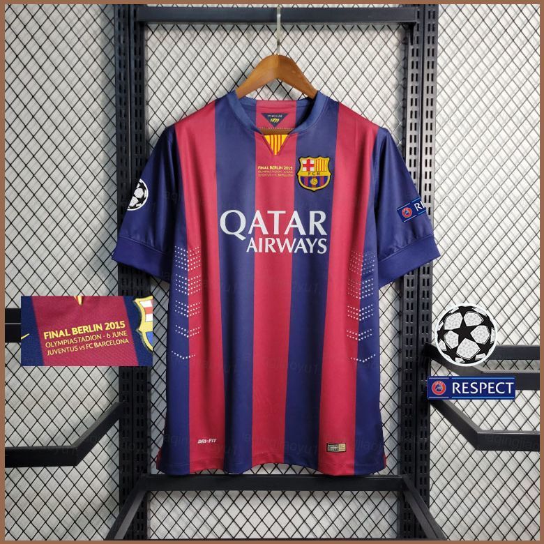 Áo bóng đá Barcelona sân nhà 2014/15 UEFA Champions League, phiên bản cuối cùng Suarez, Messi, Neyma