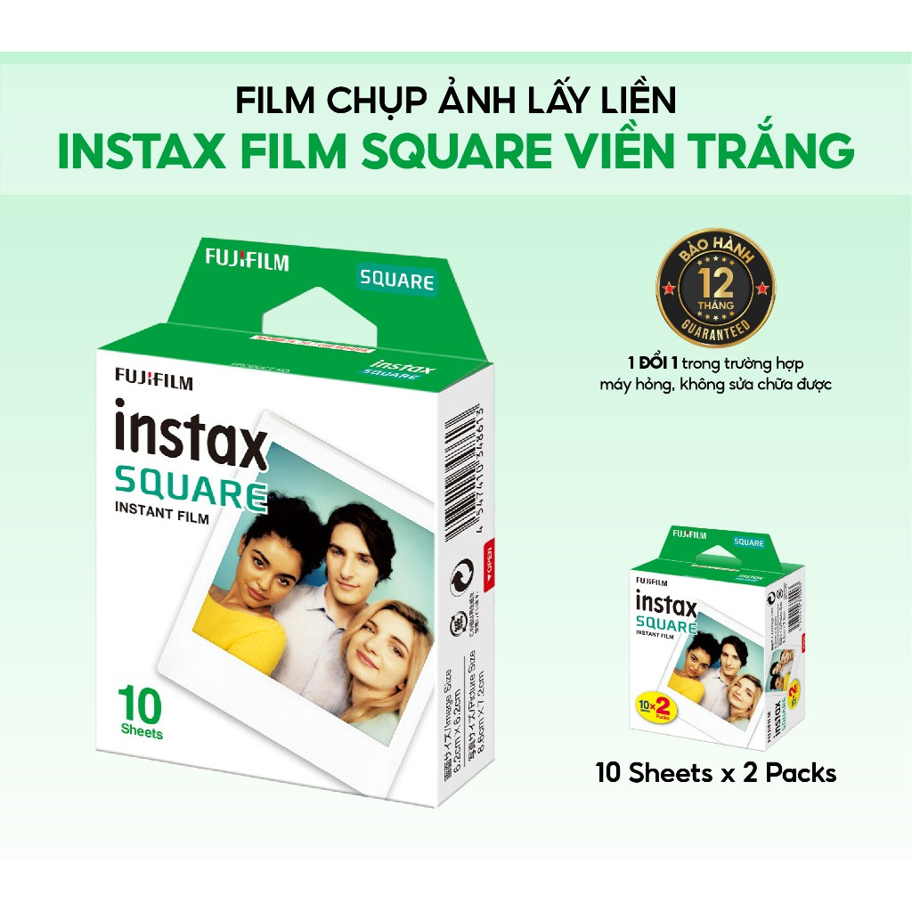 Phim Chụp Ảnh Lấy Liền Fujifilm Instax Film Square Viền Trắng - [MINI12/EVO KHÔNG DÙNG ĐƯỢC]