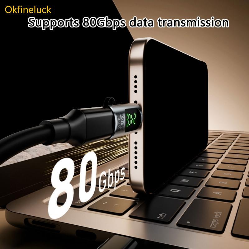 OKFI 80Gbps USB C 4 0 Bộ chuyển đổi PD240W Loại C Bộ mở rộng USB C Bộ chuyển đổiOTG cho Video 8K và 