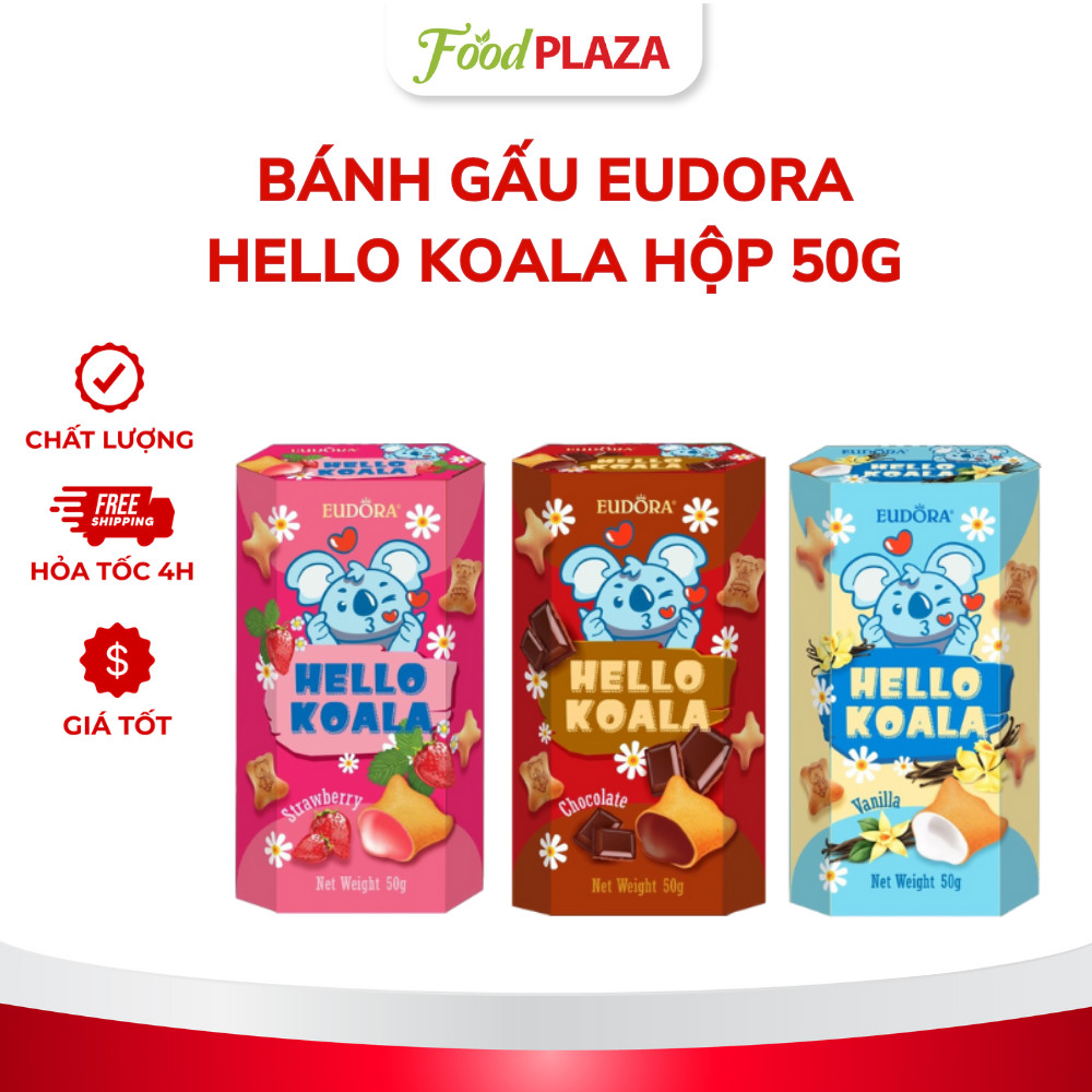 Bánh Gấu Eudora Hello Koala Hộp 50g Đủ Vị