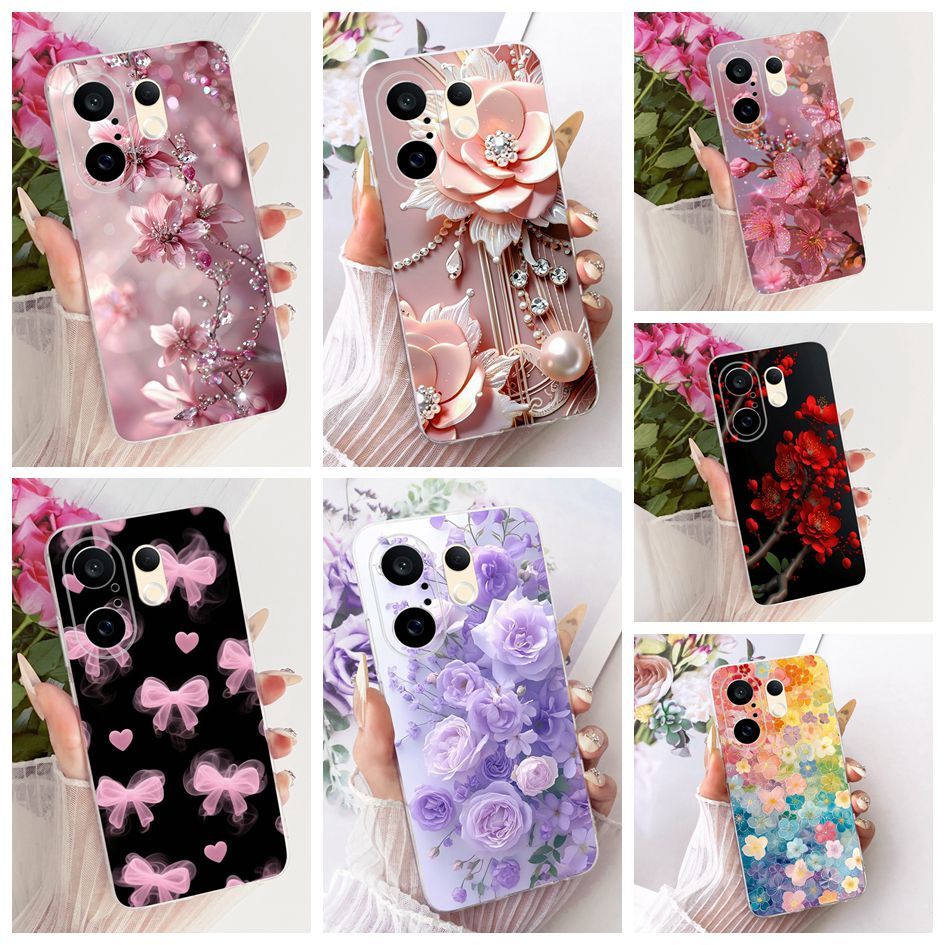 Vỏ Mới Cho Vivo S30 Pro Mini V2465A / X200 FE V2503 Ốp Lưng Điện Thoại Hoa Thời Trang Nơ Mềm Silicon