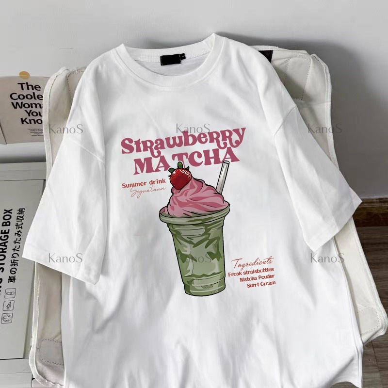 Kanos Shop | Áo thun Oversize short-sleeve, họa tiết Y2K cổ tròn