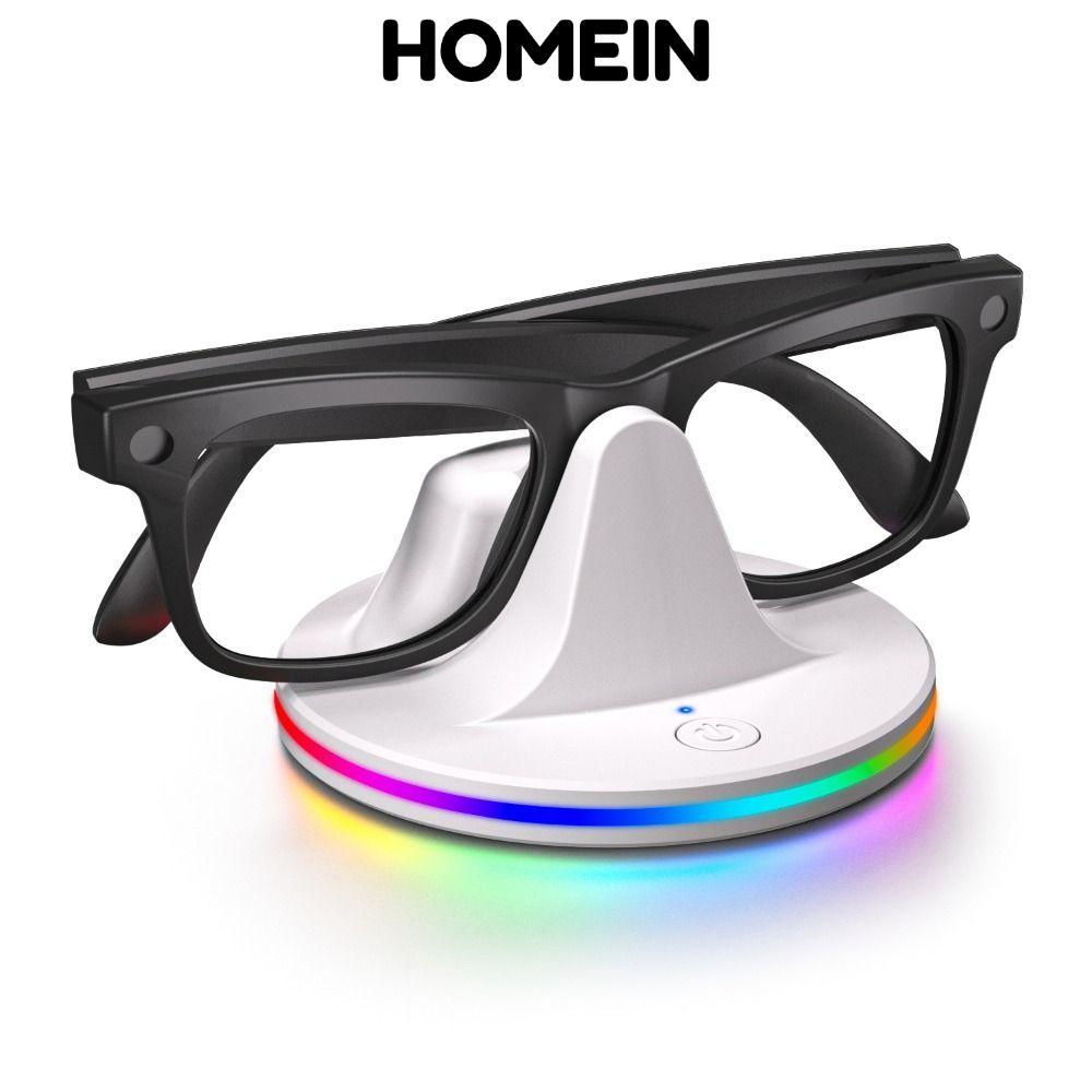 Trạm sạc HOMEIN, Đế sạc kính thông minh chống trượt an toàn, Bộ sạc kính AI ổn định nhẹ cho Meta / H