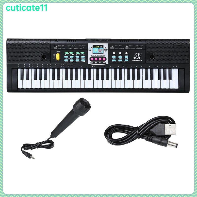 Bàn phím Piano 61 phím Bảng phím nhạc kỹ thuật số có micrô Quà tặng Âm nhạc