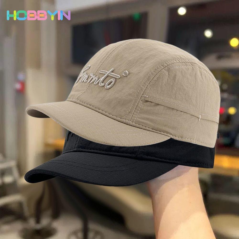 Mũ bóng chày Hobb Yin chống nắng, vành ngắn, khô nhanh, dễ điều chỉnh.