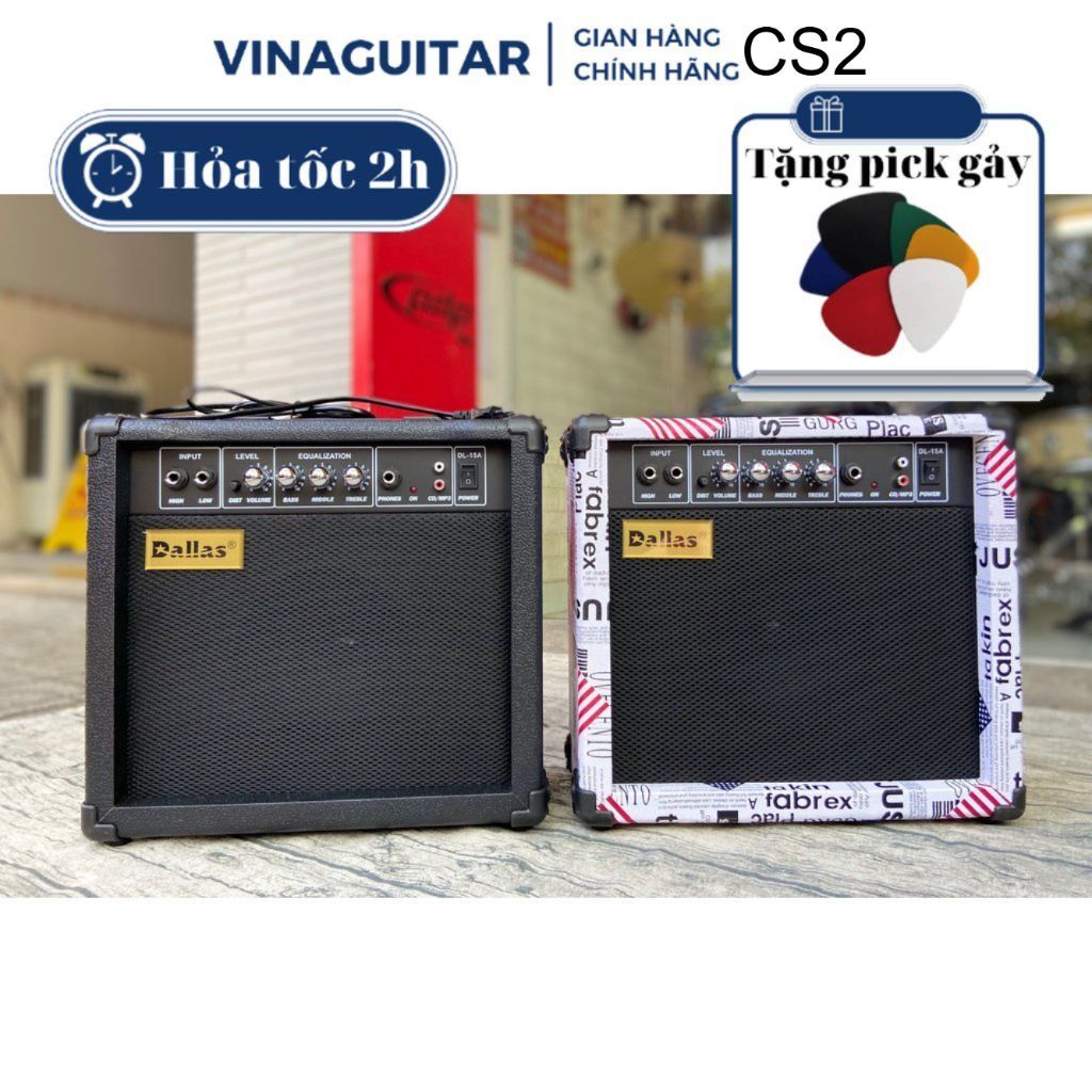 Amply Guitar Dallas DL-15A  Loa Guitar Dallas Kết Nối EQ Guitar Với Đàn=