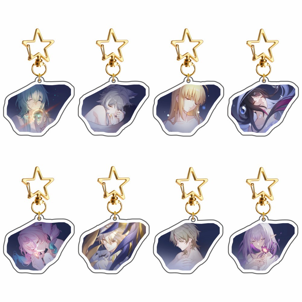 Game Honkai Star Rail Keychain Hysilens Phainon Cipher Hyacine Anaxa Castorice Aventurine Pendant Ca