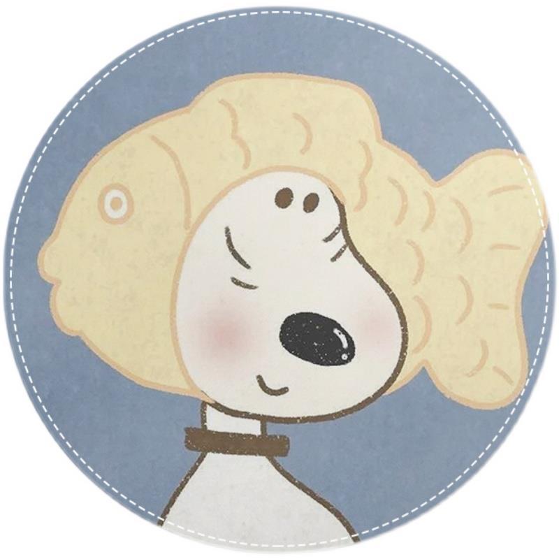 Hoạt Hình Dễ Thương Snoopy Snoopy Snoopy Snoopy Tròn Chuột Pad Edge Laptop Bàn Pad Sinh Viên Máy Tín