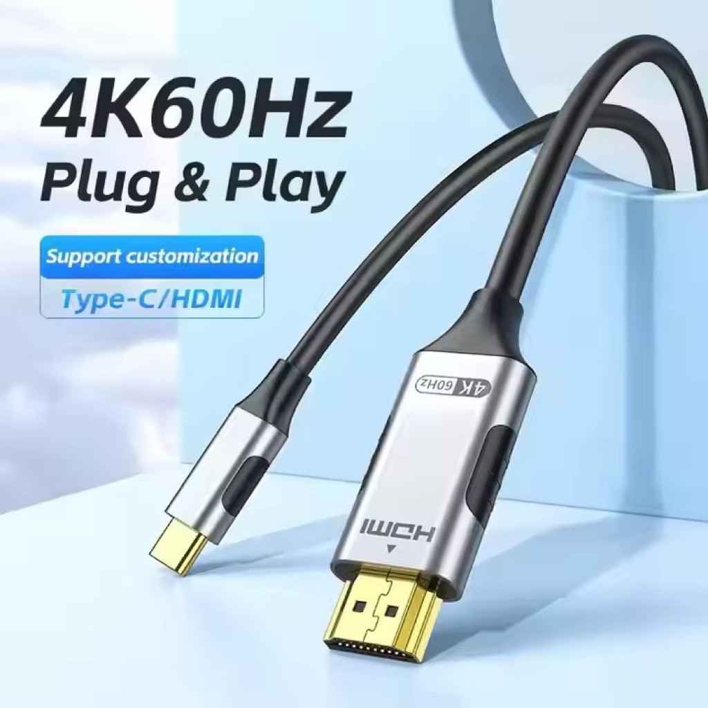 1.8m|2m Cáp chuyển Type-C sang HDMI 4K 60Hz ZX123 – Hỗ trợ Thunderbolt 3, DisplayPort Alt Mode