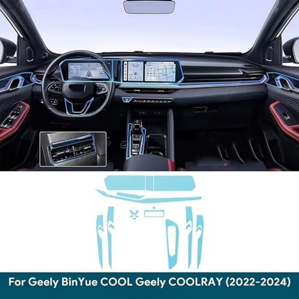 Nội Thất Ô Tô Phim TPU Cho Geely Binyue Mát Phụ Kiện Bảng Điều Khiển Trung Tâm Bảng Điều Khiển Chống