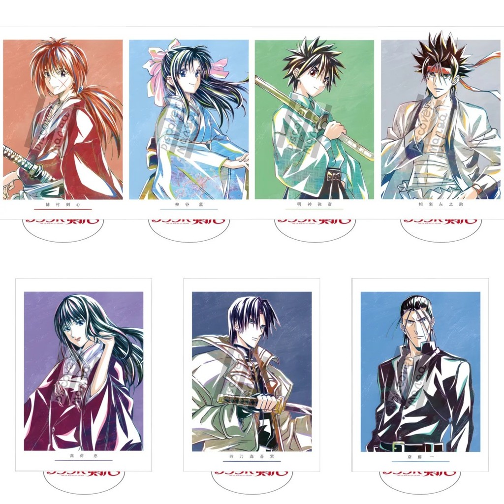 Standee anime Rurouni Kenshin Lãng Khách Kenshin mô hình nhân vật Himura Kenshin 15cm acrylic decor 