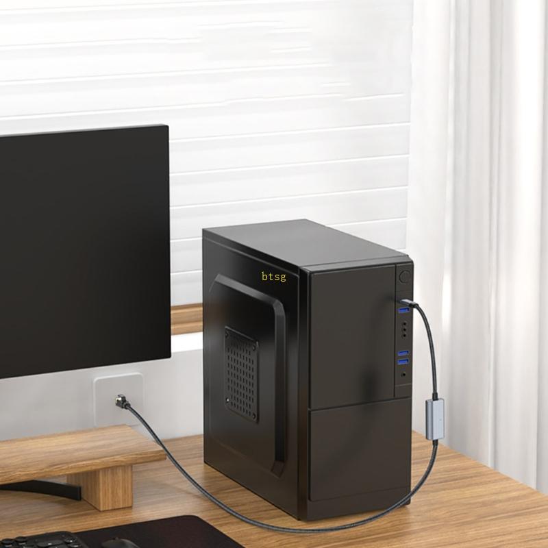 Btsg Loại C Sang RJ45 Gigabit Adapter Dây bện Nylon Chống uốn cong Trải nghiệm Internet nhanh