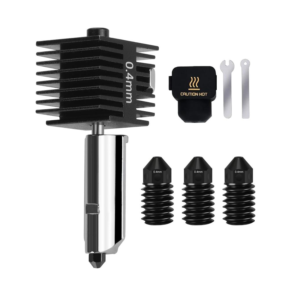 Bộ vòi phun A1 Mini / A1 0.4mm Hotend cho Bambu Lab A1 / A1 Mini, Bộ vòi phun thép cứng nhiệt độ cao