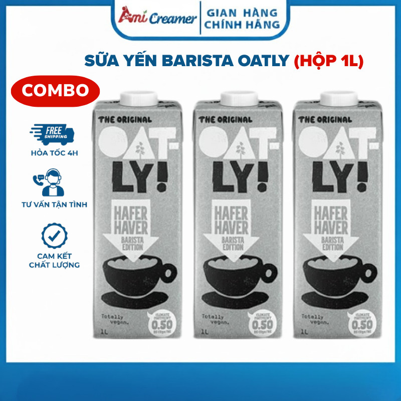 Sữa Yến Mạch Thuỵ Điển Oatly Barista 1L – Thơm Ngon Bổ Dưỡng, Dùng Pha Cà Phê & Uống Trực Tiếp