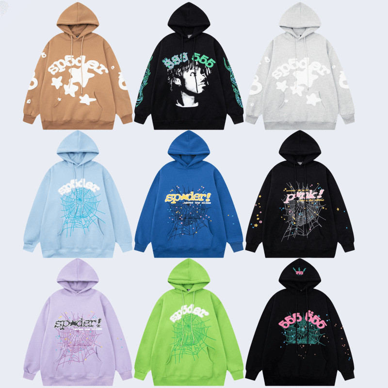 KYWE Sp5der 555555Spider Web Couple Hoodie Young Thug Same style for men