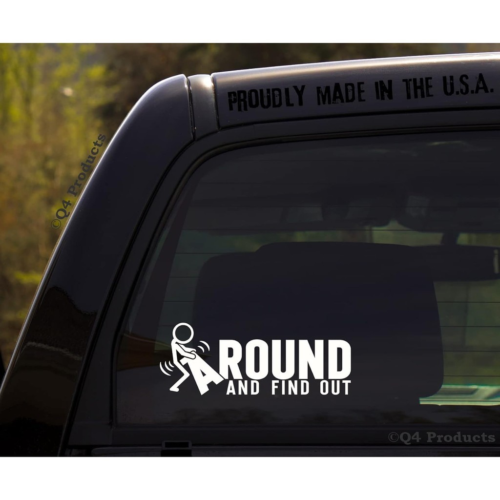 FAFO Fuck Around and Find Out Decal - Nhãn dán hình dính ngộ nghĩnh cho cửa sổ ô tô hoặc xe tải