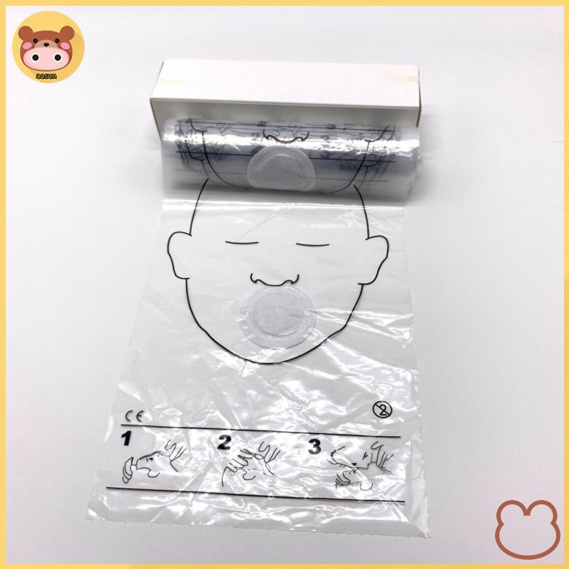 Aosun 36 Cái / Cuộn Mặt nạ hồi sức CPR Tấm chắn mặt CPR cho Bộ sơ cứu huấn luyện CPR VN