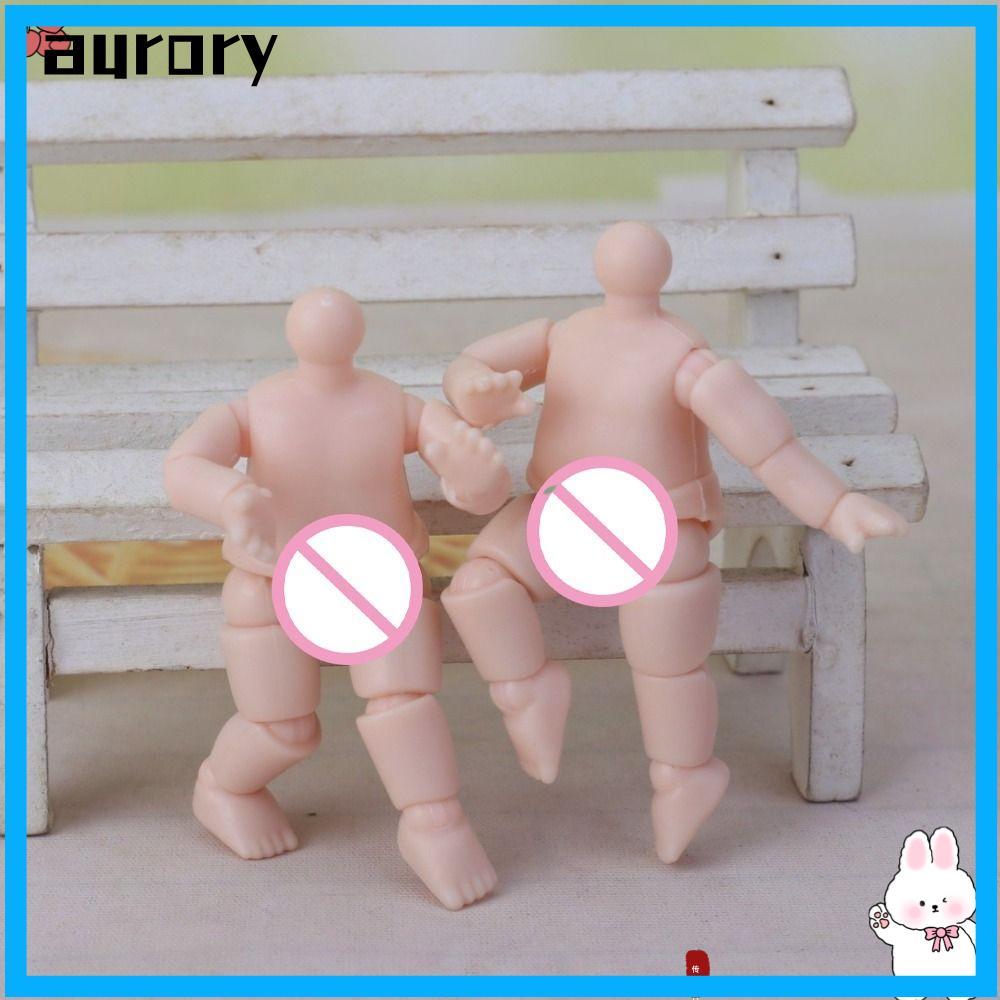Búp bê cơ thể AURORY, Búp bê hình búp bê Anime PVC, Chiều cao 6,3 cm Bền nhiều khớp Thân búp bê BJD 