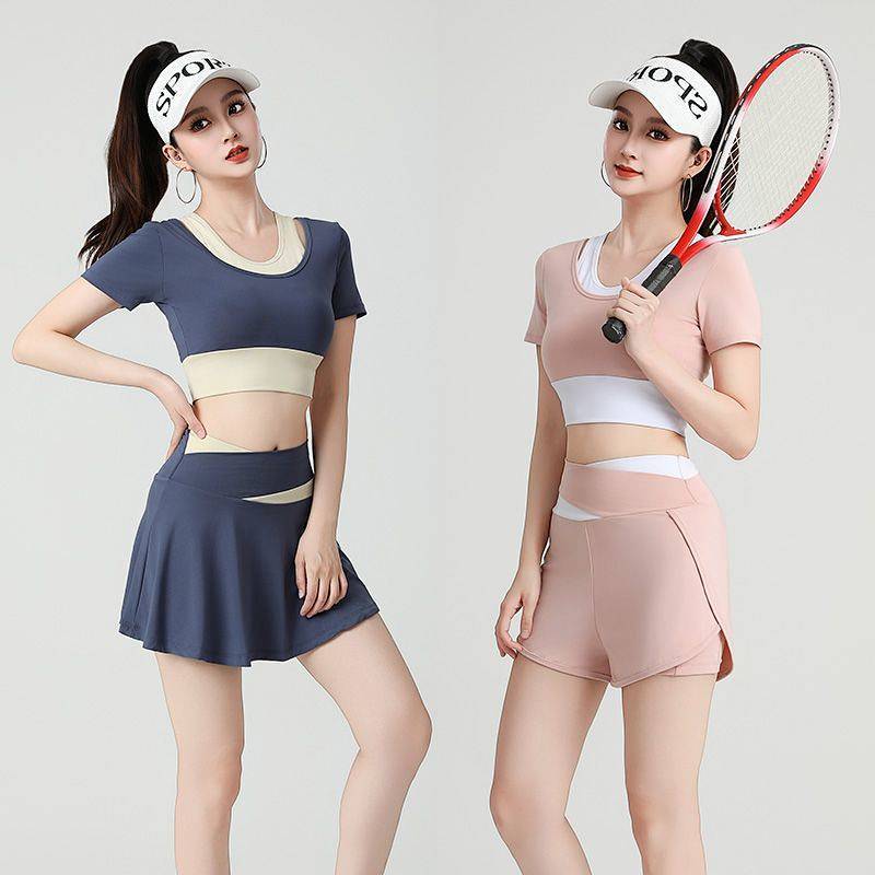 Yoga Suit Summer Running Outfit Women's Morning Jogging Quick-Drying Figure Flattering Sports Set Sw