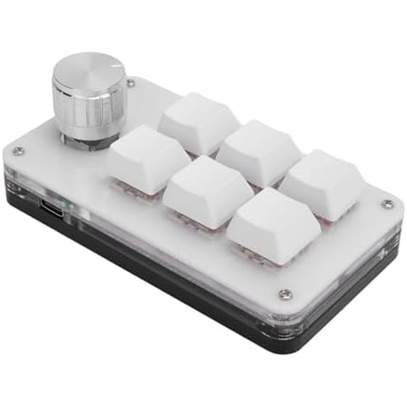 Fafeicy 6 Phím Macro Cơ Chơi Game Bàn Phím RGB Red Switch USB C Bàn Phím Một Tay USB PC Bàn Phím