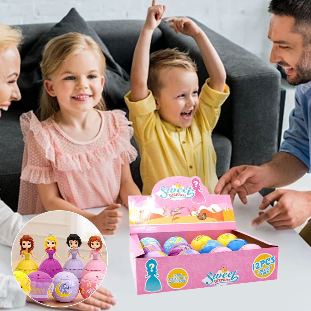 12 PCS Easter Eggs Filled with Princess for Kids Girls, Easter Eggs with Toys